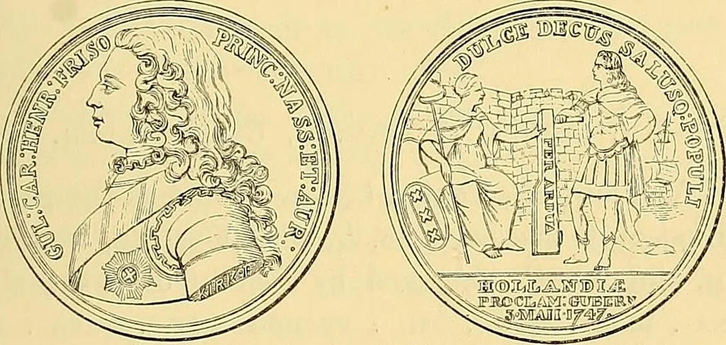 An illustration from Medallic illustrations of the history of Great Britain and Ireland to the death of George II, 1885, leaf 646