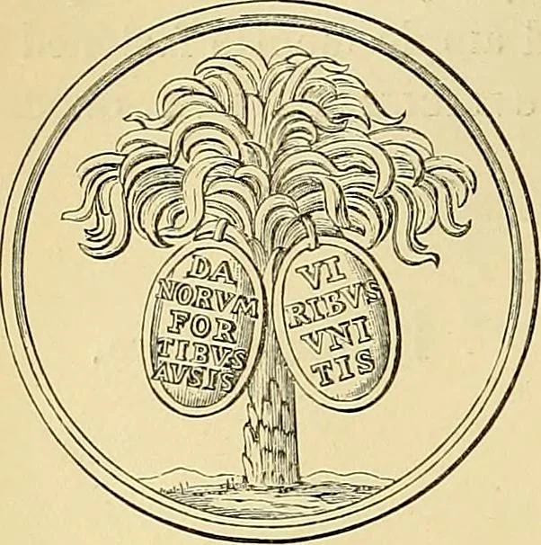An illustration from Medallic illustrations of the history of Great Britain and Ireland to the death of George II, 1885, leaf 65
