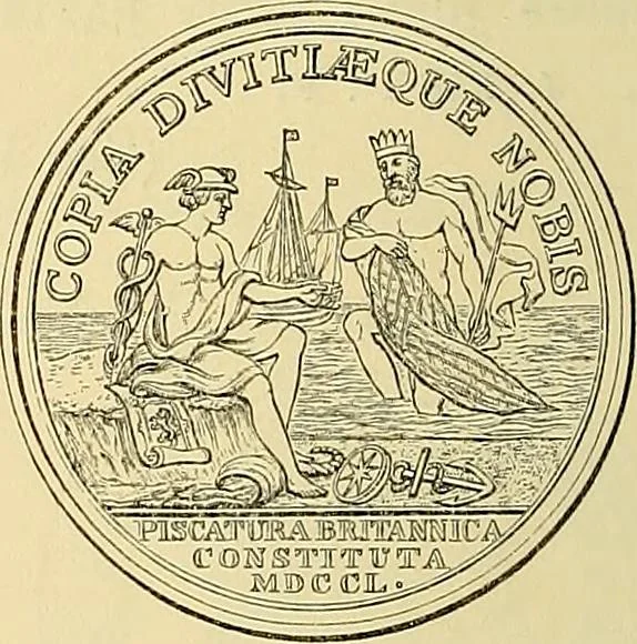An illustration from Medallic illustrations of the history of Great Britain and Ireland to the death of George II, 1885, leaf 677