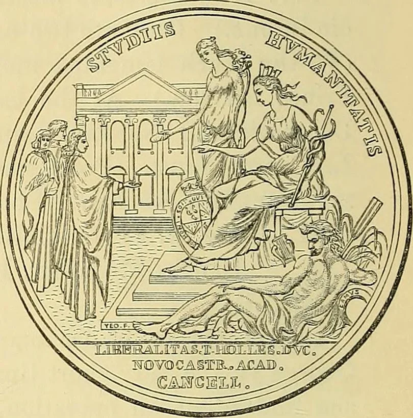 An illustration from Medallic illustrations of the history of Great Britain and Ireland to the death of George II, 1885, leaf 683