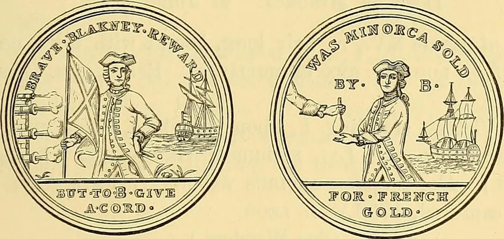 An illustration from Medallic illustrations of the history of Great Britain and Ireland to the death of George II, 1885, leaf 694