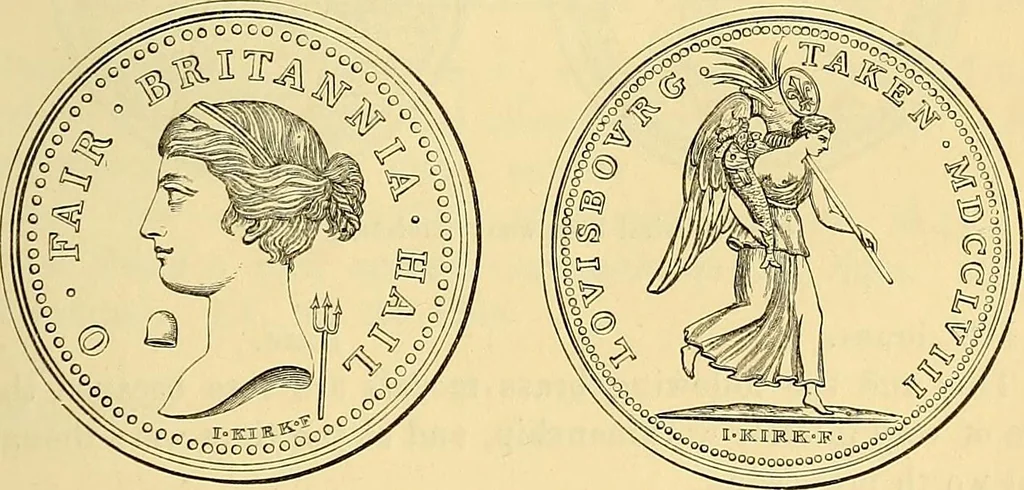 An illustration from Medallic illustrations of the history of Great Britain and Ireland to the death of George II, 1885, leaf 702