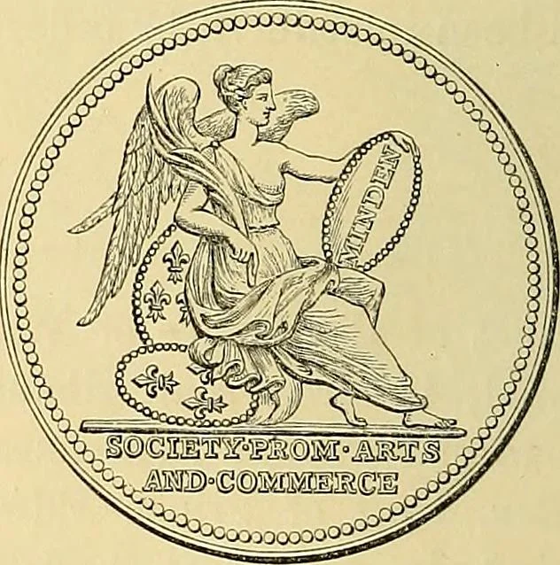 An illustration from Medallic illustrations of the history of Great Britain and Ireland to the death of George II, 1885, leaf 715