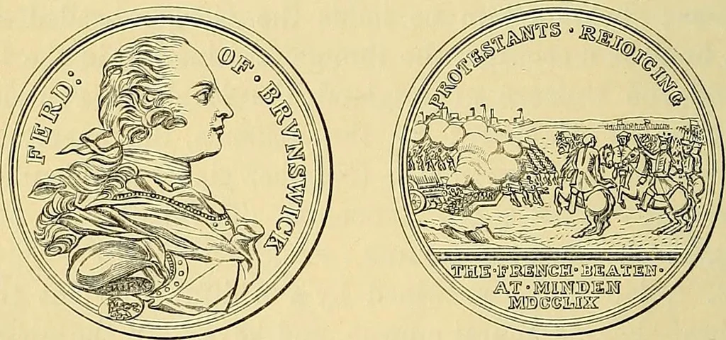 An illustration from Medallic illustrations of the history of Great Britain and Ireland to the death of George II, 1885, leaf 717