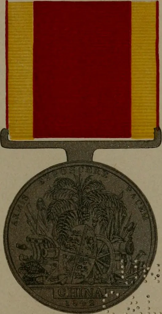 An illustration from Medals of the British navy and how they were won : with a list of those officers, who for their gallant conduct were granted honorary swords and plate by the Committee of the Patriotic Fund, 1895, leaf 298