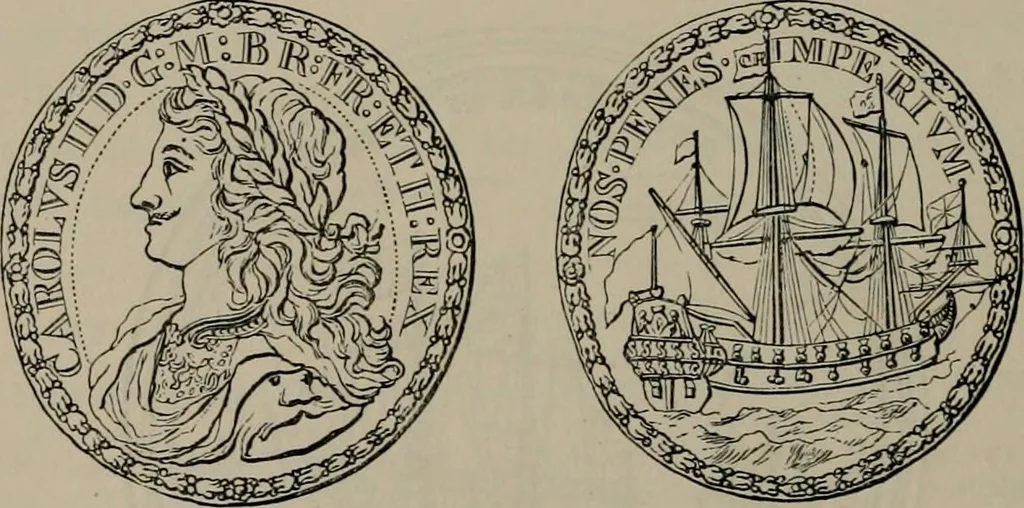 An illustration from Medals of the British navy and how they were won : with a list of those officers, who for their gallant conduct were granted honorary swords and plate by the Committee of the Patriotic Fund, 1895, leaf 35