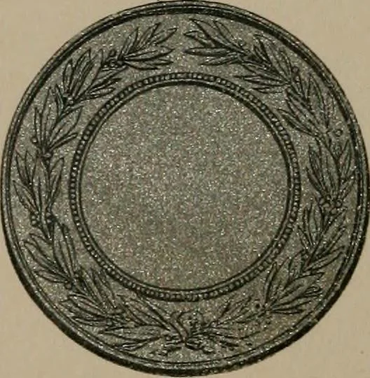 An illustration from Medals of the British navy and how they were won : with a list of those officers, who for their gallant conduct were granted honorary swords and plate by the Committee of the Patriotic Fund, 1895, leaf 381
