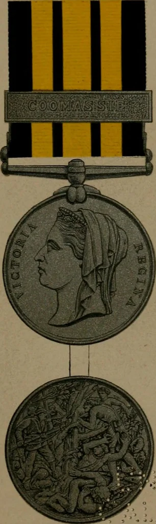 An illustration from Medals of the British navy and how they were won : with a list of those officers, who for their gallant conduct were granted honorary swords and plate by the Committee of the Patriotic Fund, 1895, leaf 388