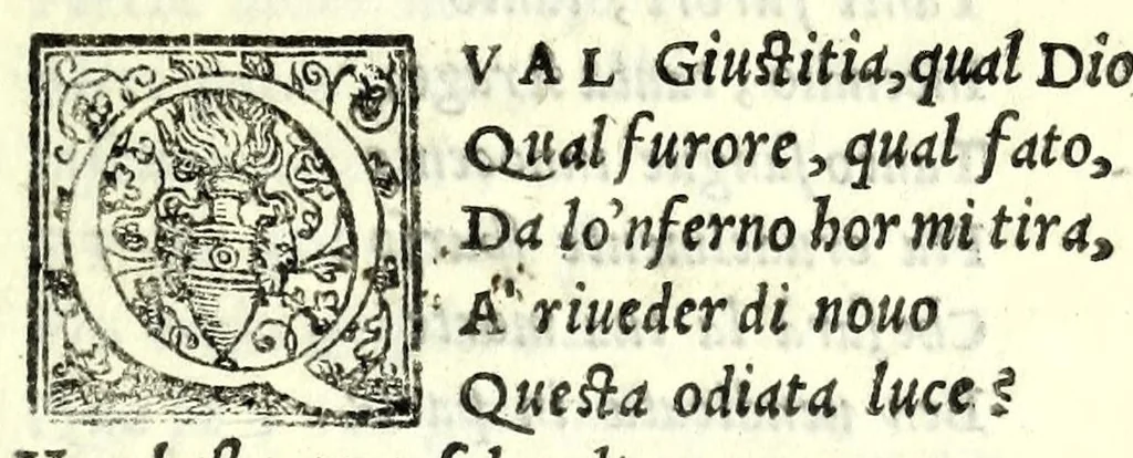 An illustration from Medea : tragedia, 1558, leaf 11
