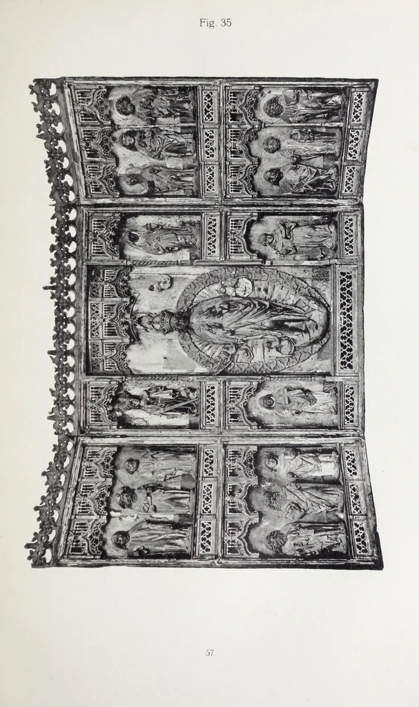 An illustration from Medeltidsminnen från Östergötland, 1906, leaf 85