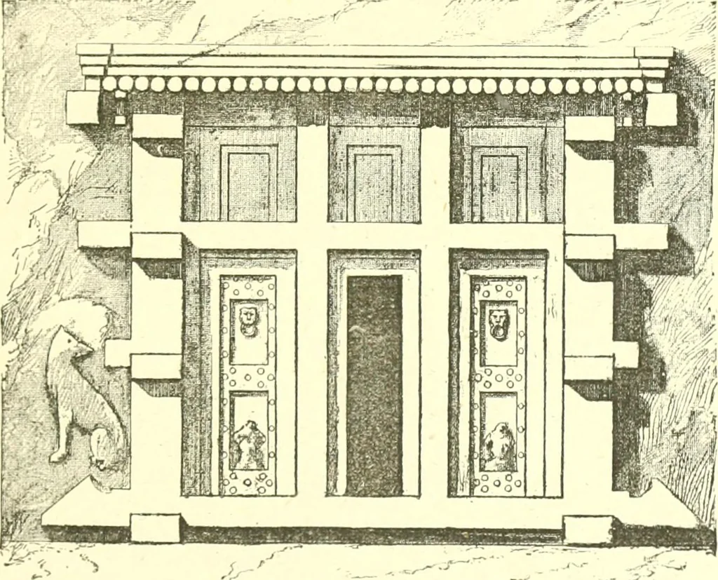 An illustration from Media, Babylon and Persia : including a study of the Zend-Avesta or religion of Zoroaster, from the fall of Nineveh to the Persian war, 1889, leaf 222