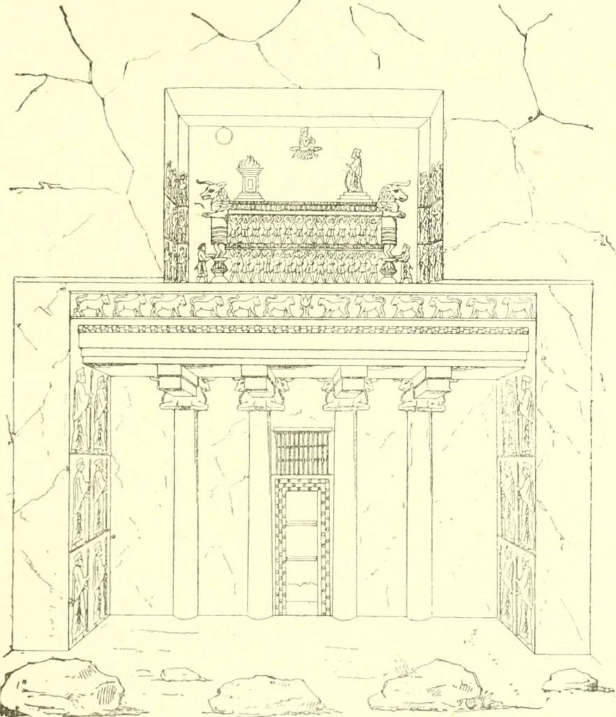 An illustration from Media, Babylon and Persia : including a study of the Zend-Avesta or religion of Zoroaster, from the fall of Nineveh to the Persian war, 1889, leaf 402