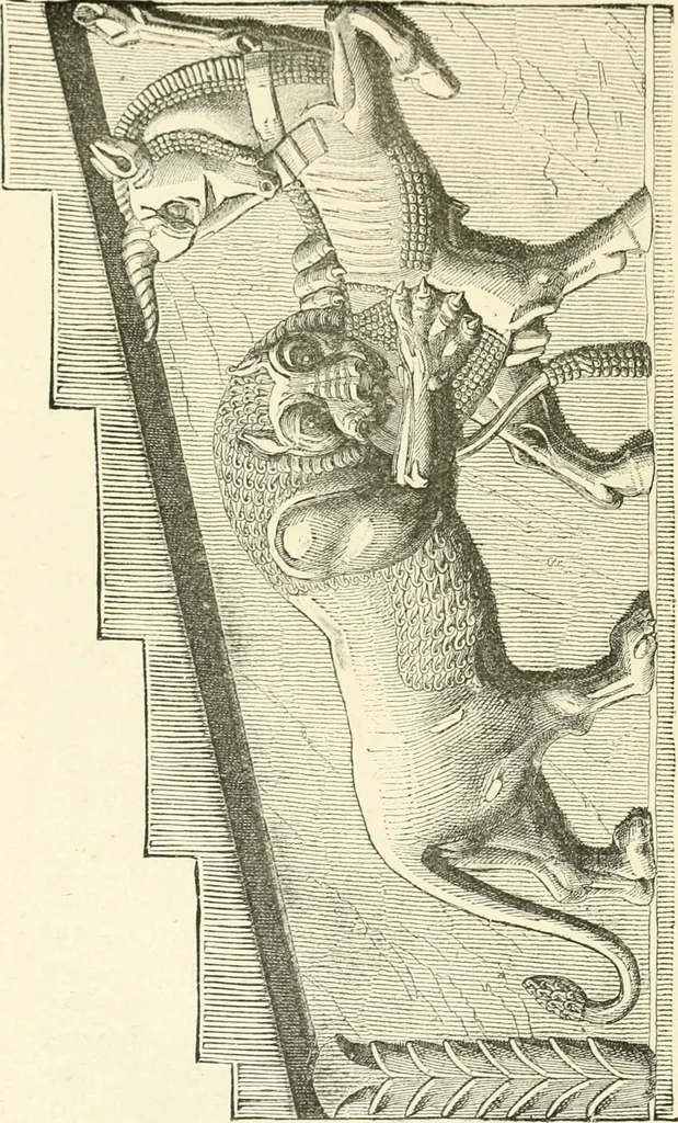 An illustration from Media, Babylon and Persia : including a study of the Zend-Avesta or religion of Zoroaster, from the fall of Nineveh to the Persian war, 1889, leaf 427
