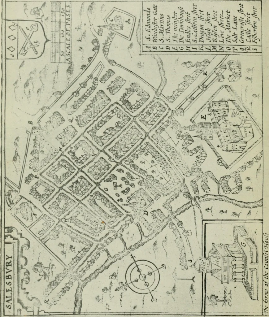 An illustration from Mediæval town planning : a lecture delivered at the John Rylands Library on the 13th December, 1916, 1917, leaf 27
