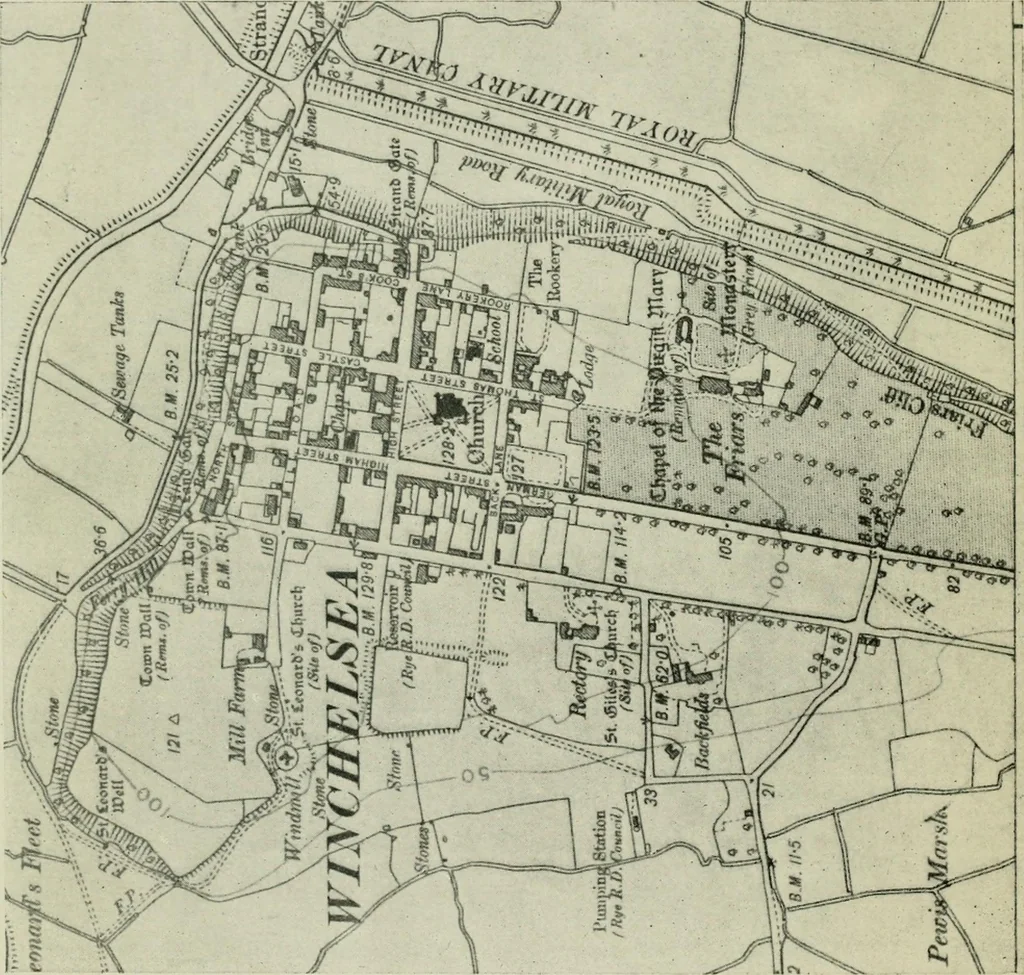 An illustration from Mediæval town planning : a lecture delivered at the John Rylands Library on the 13th December, 1916, 1917, leaf 45