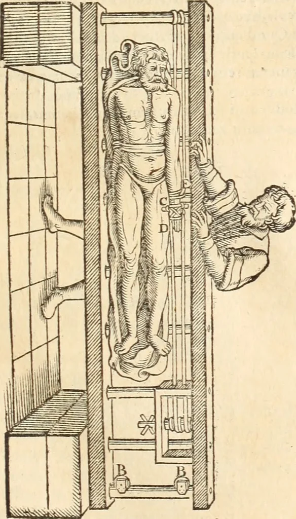 An illustration from Medicae artis principes, post Hippocratem & Galenum. Graeci Latinitate donati, Aretaeus, Ruffus Ephesius, Oribasius, Paulus Aegineta, Aëtius, Alex. Trallianus, Actuarius, Nic. Myrepsus. Latini, Corn. Celsus, Scrib. Largus, Marcell. Empiricus. Aliíque praeterea, quorum unius nomen ignoratur. Index non solùm copiosus, sed etiam ordine artificioso omnia digesta habens. Hippocr. aliquot loci cum Corn. Celsi interpretatione, 1567, leaf 94