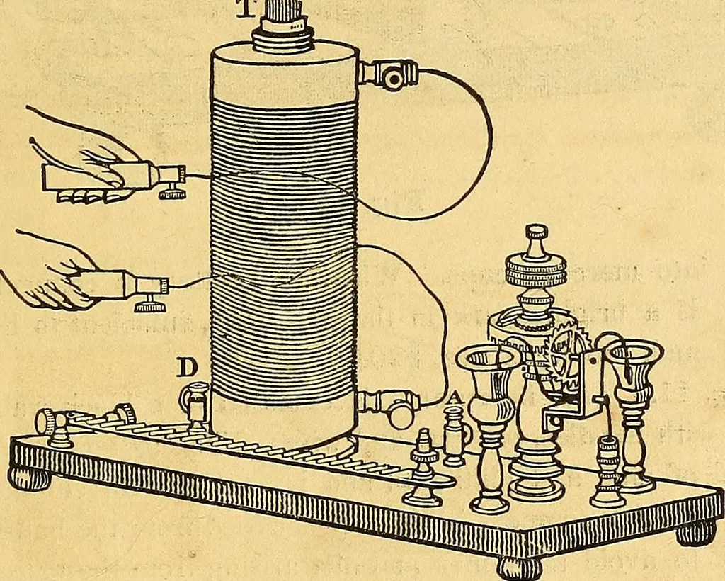 An illustration from The medical application of electricity, 1860, leaf 262