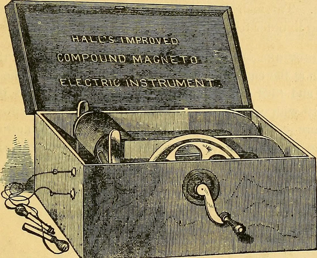 An illustration from The medical application of electricity, 1860, leaf 266
