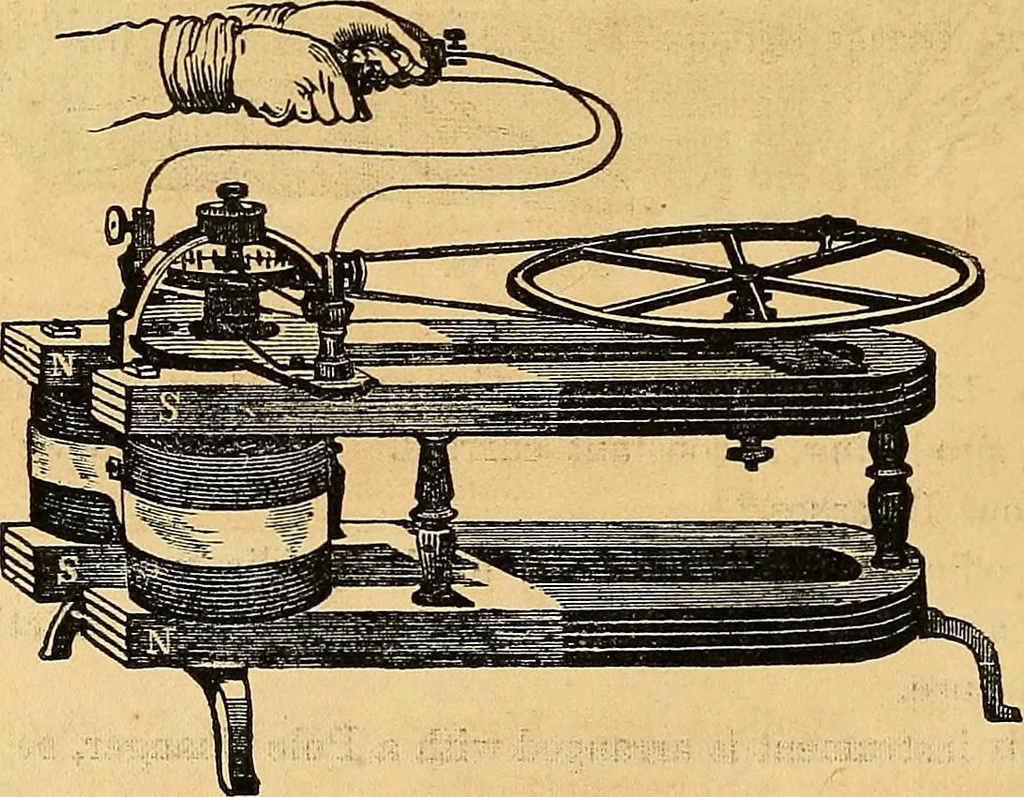 An illustration from The medical application of electricity, 1860, leaf 267