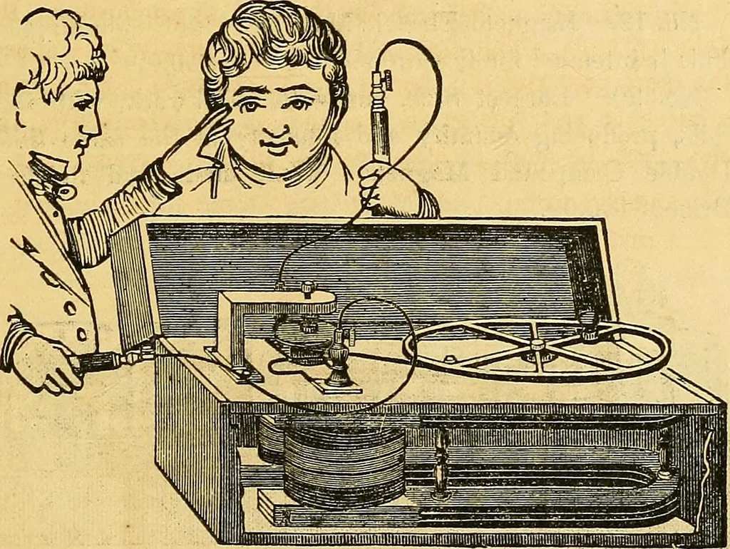 An illustration from The medical application of electricity, 1860, leaf 268