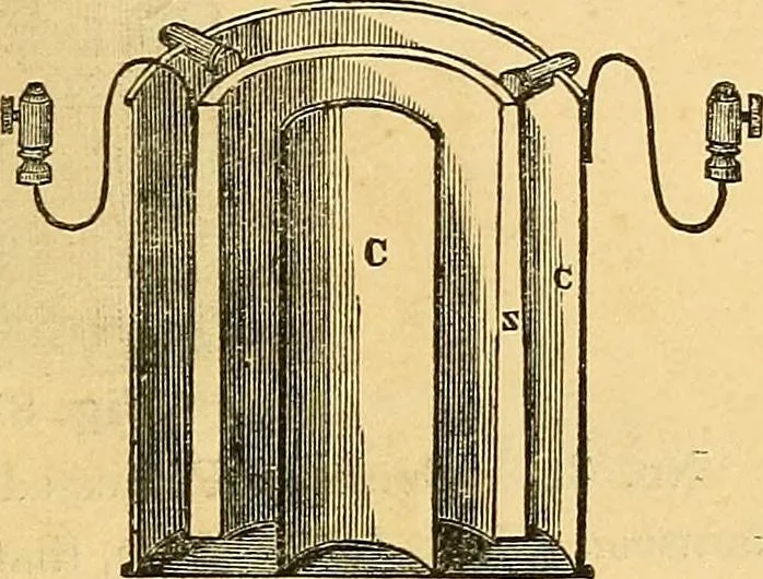 An illustration from The medical application of electricity, 1860, leaf 274