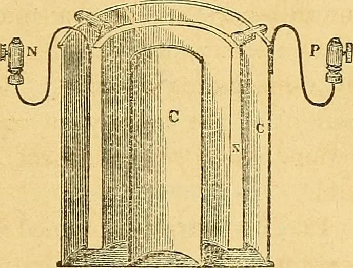 An illustration from The medical application of electricity, 1860, leaf 28