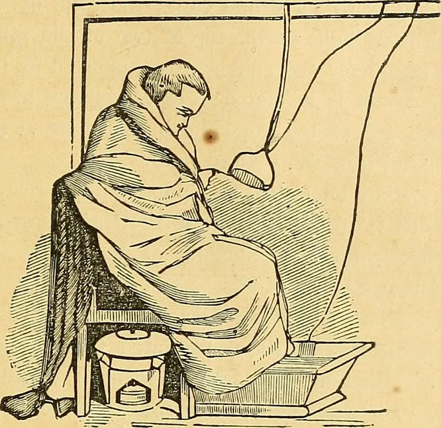 An illustration from The medical application of electricity, 1860, leaf 288