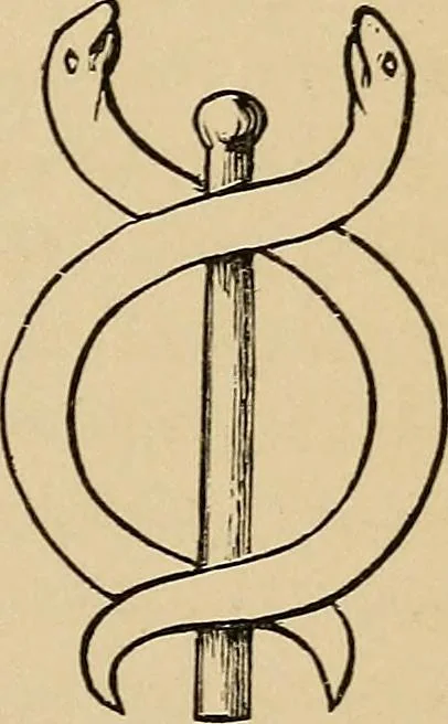 An illustration from Medical symbolism in connection with historical studies in the arts of healing and hygiene, 1891, leaf 90