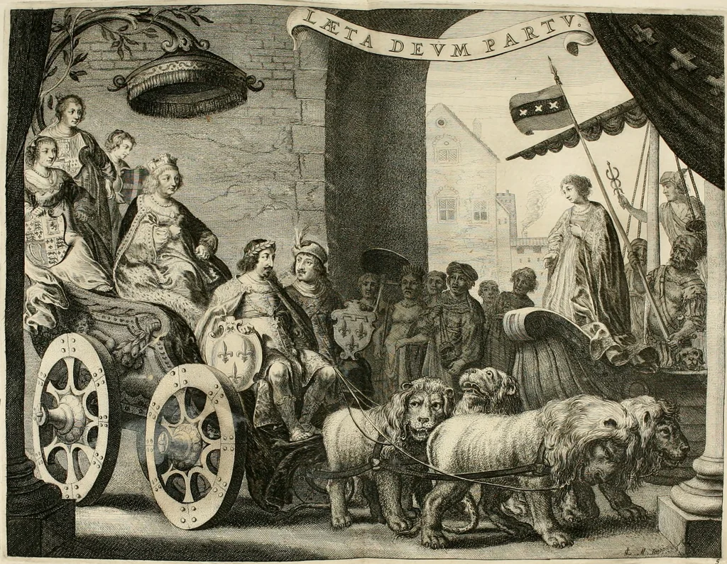 An illustration from Medicea hospes, sive Descriptio pvblicæ gratvlationis : qua Serenissimam, Augustissimamque reginam, Mariam de Medicis, excepit Senatvs popvlvsqve Amstelodamensis, 1638, leaf 45