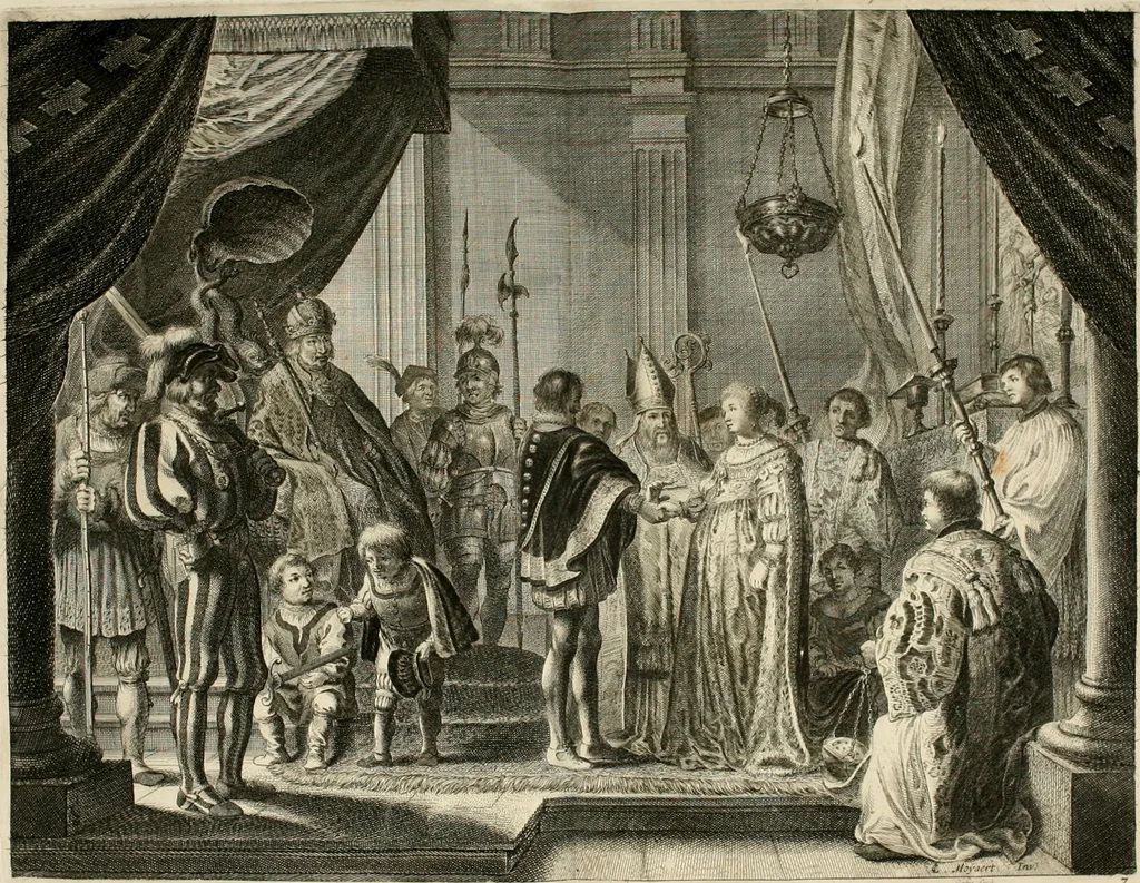 An illustration from Medicea hospes, sive Descriptio pvblicæ gratvlationis : qua Serenissimam, Augustissimamque reginam, Mariam de Medicis, excepit Senatvs popvlvsqve Amstelodamensis, 1638, leaf 71