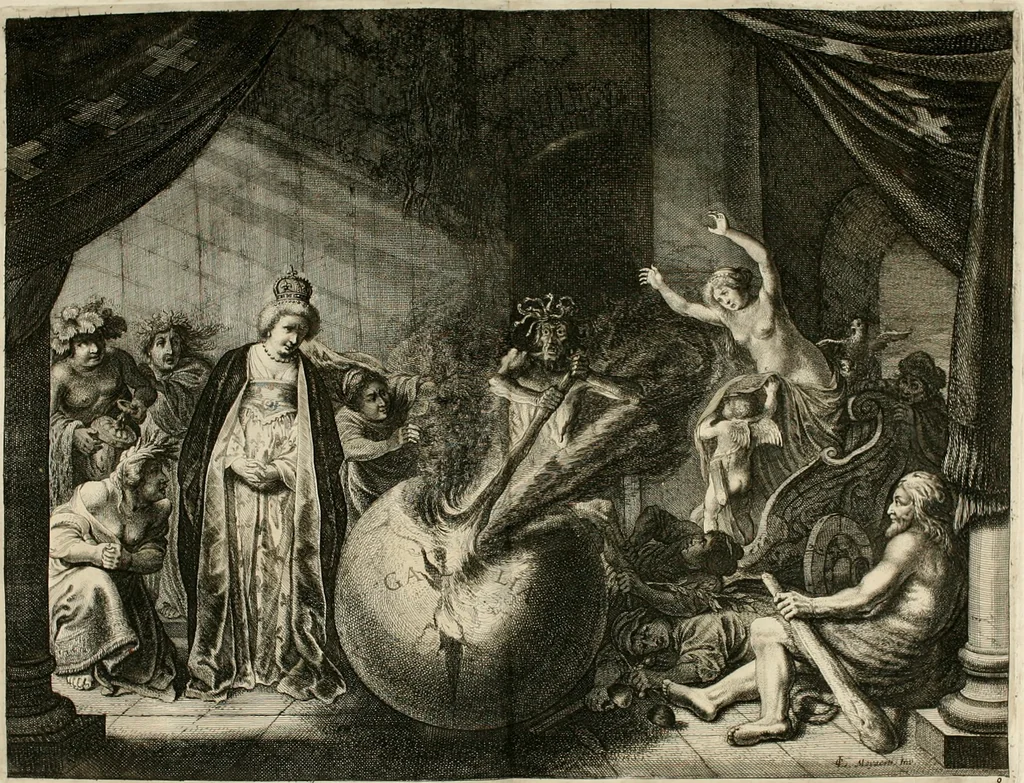 An illustration from Medicea hospes, sive Descriptio pvblicæ gratvlationis : qua Serenissimam, Augustissimamque reginam, Mariam de Medicis, excepit Senatvs popvlvsqve Amstelodamensis, 1638, leaf 77