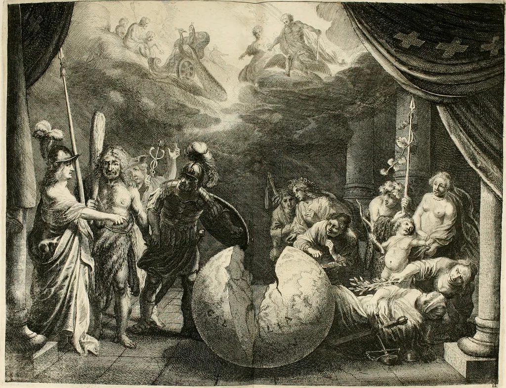 An illustration from Medicea hospes, sive Descriptio pvblicæ gratvlationis : qua Serenissimam, Augustissimamque reginam, Mariam de Medicis, excepit Senatvs popvlvsqve Amstelodamensis, 1638, leaf 83
