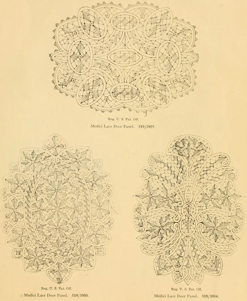 An illustration from Medici lace and the art of making it, 1908, leaf 14