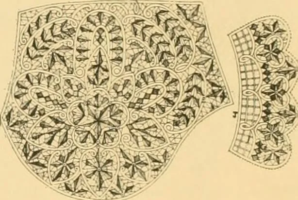 An illustration from Medici lace and the art of making it, 1908, leaf 16