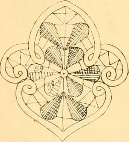 An illustration from Medici lace and the art of making it, 1908, leaf 19