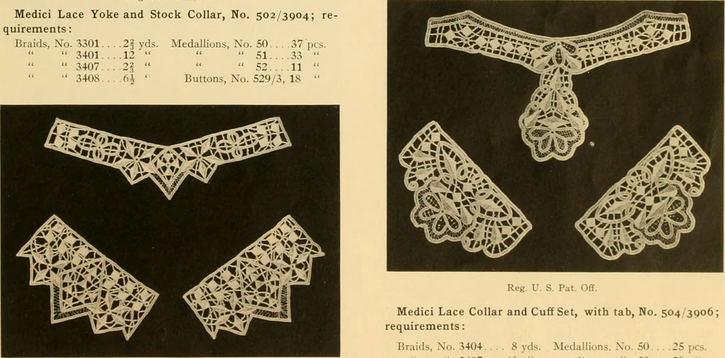 An illustration from Medici lace and the art of making it, 1908, leaf 8