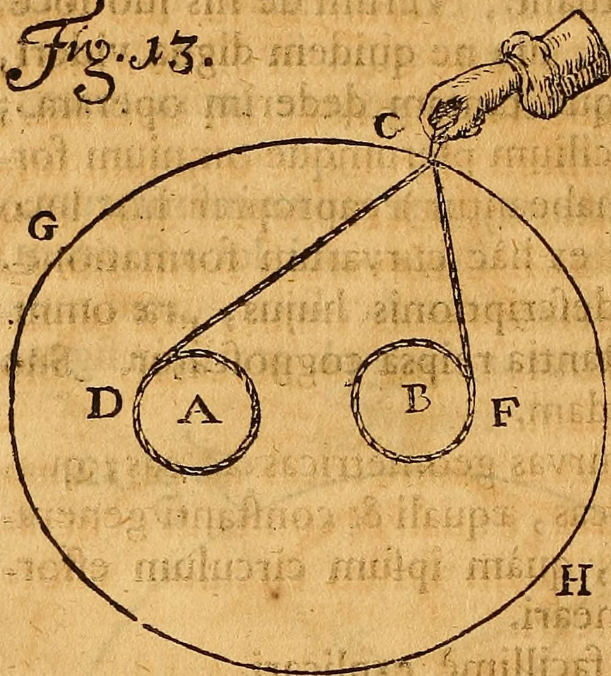 An illustration from Medicina mentis : sive, Artis inveniendi praecepta generalia, 1695, leaf 127