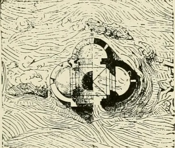 An illustration from Medieval architecture, its origins and development, with lists of monuments and bibliographies, 1912, leaf 128