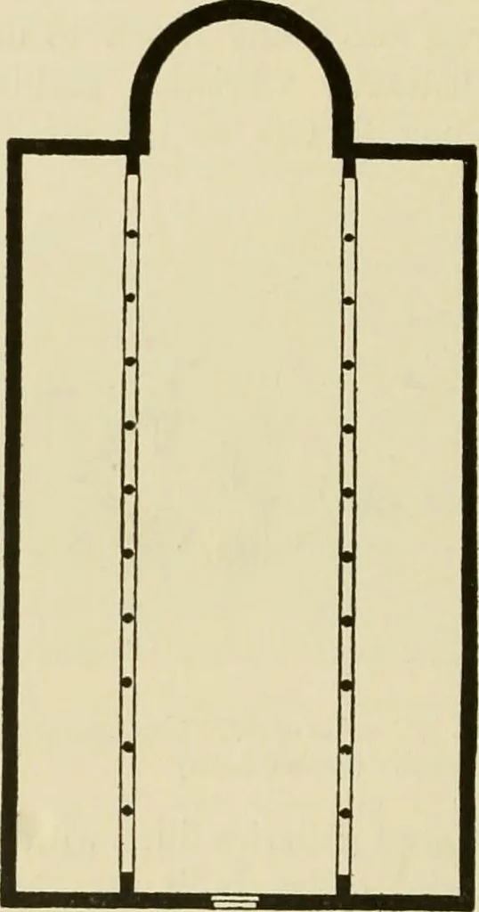 An illustration from Medieval architecture, its origins and development, with lists of monuments and bibliographies, 1912, leaf 129