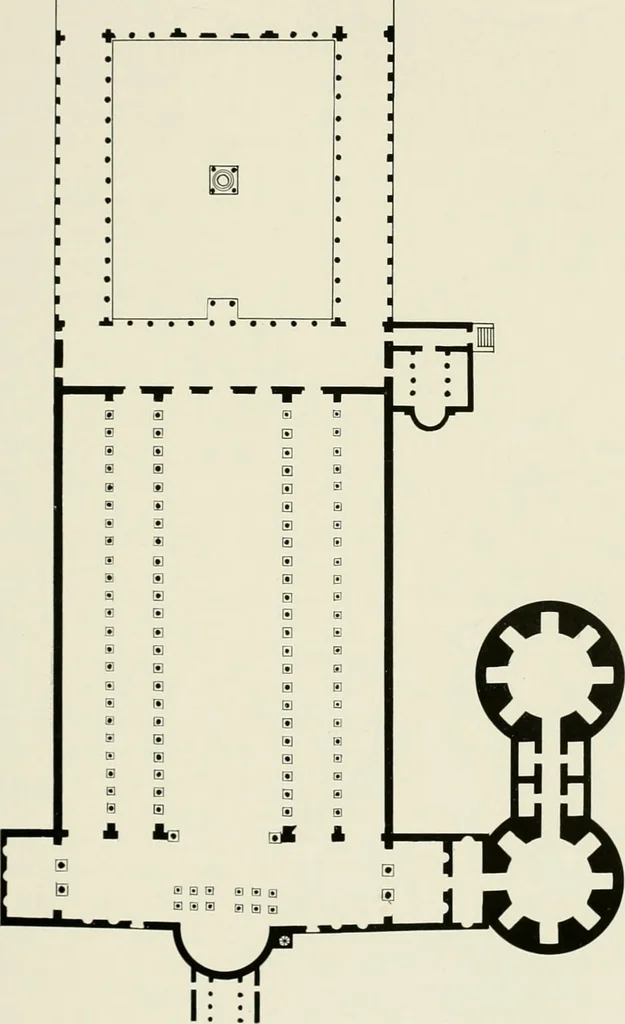 An illustration from Medieval architecture, its origins and development, with lists of monuments and bibliographies, 1912, leaf 134
