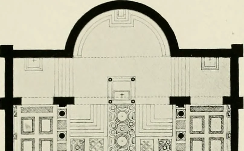 An illustration from Medieval architecture, its origins and development, with lists of monuments and bibliographies, 1912, leaf 138