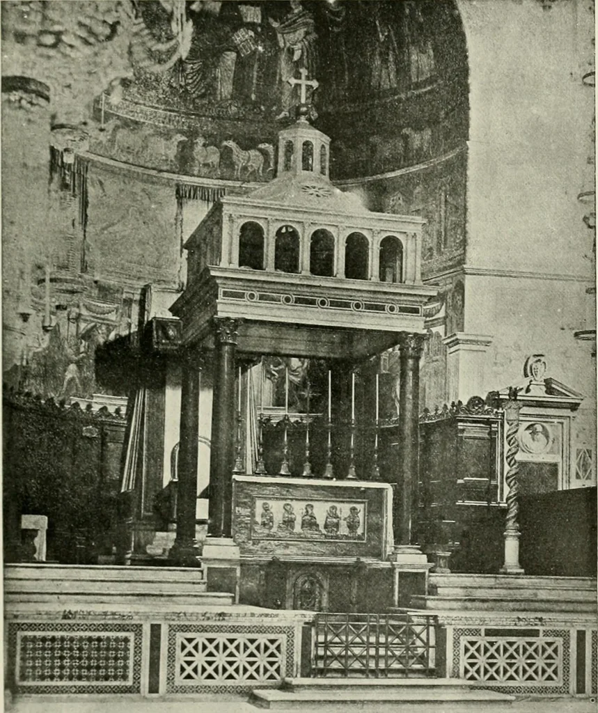 An illustration from Medieval architecture, its origins and development, with lists of monuments and bibliographies, 1912, leaf 154