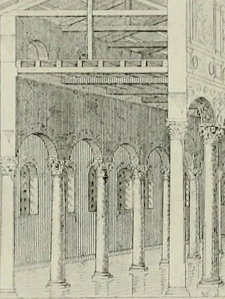 An illustration from Medieval architecture, its origins and development, with lists of monuments and bibliographies, 1912, leaf 166