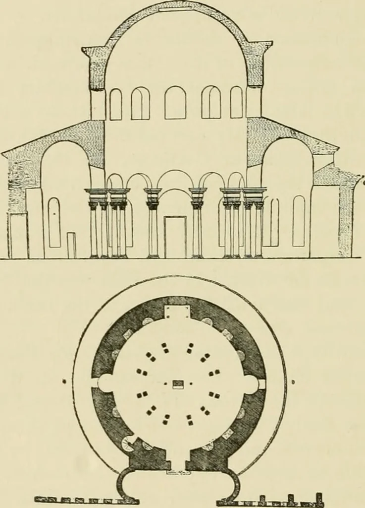 An illustration from Medieval architecture, its origins and development, with lists of monuments and bibliographies, 1912, leaf 171