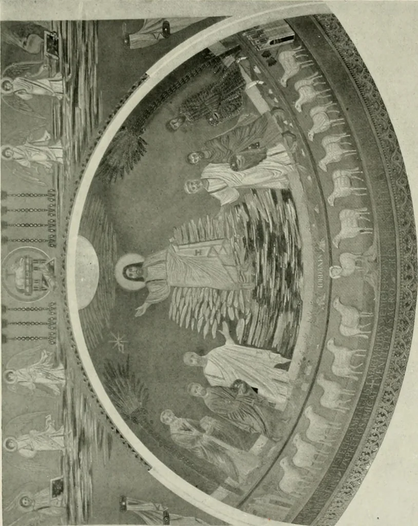 An illustration from Medieval architecture, its origins and development, with lists of monuments and bibliographies, 1912, leaf 180