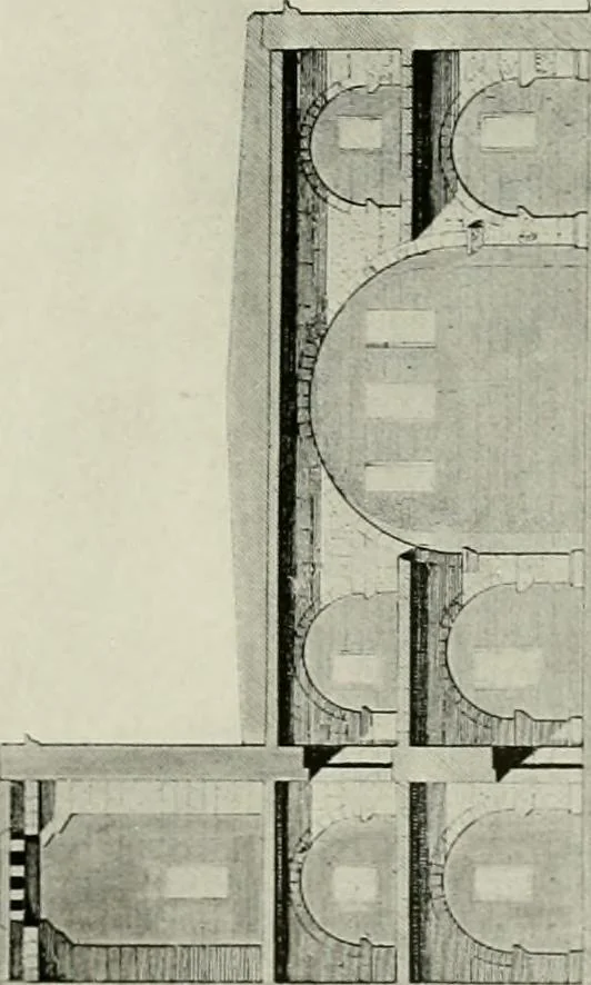 An illustration from Medieval architecture, its origins and development, with lists of monuments and bibliographies, 1912, leaf 196