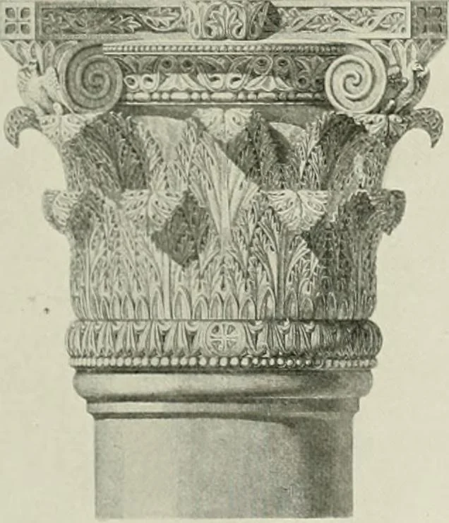 An illustration from Medieval architecture, its origins and development, with lists of monuments and bibliographies, 1912, leaf 220