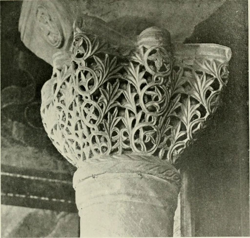 An illustration from Medieval architecture, its origins and development, with lists of monuments and bibliographies, 1912, leaf 228