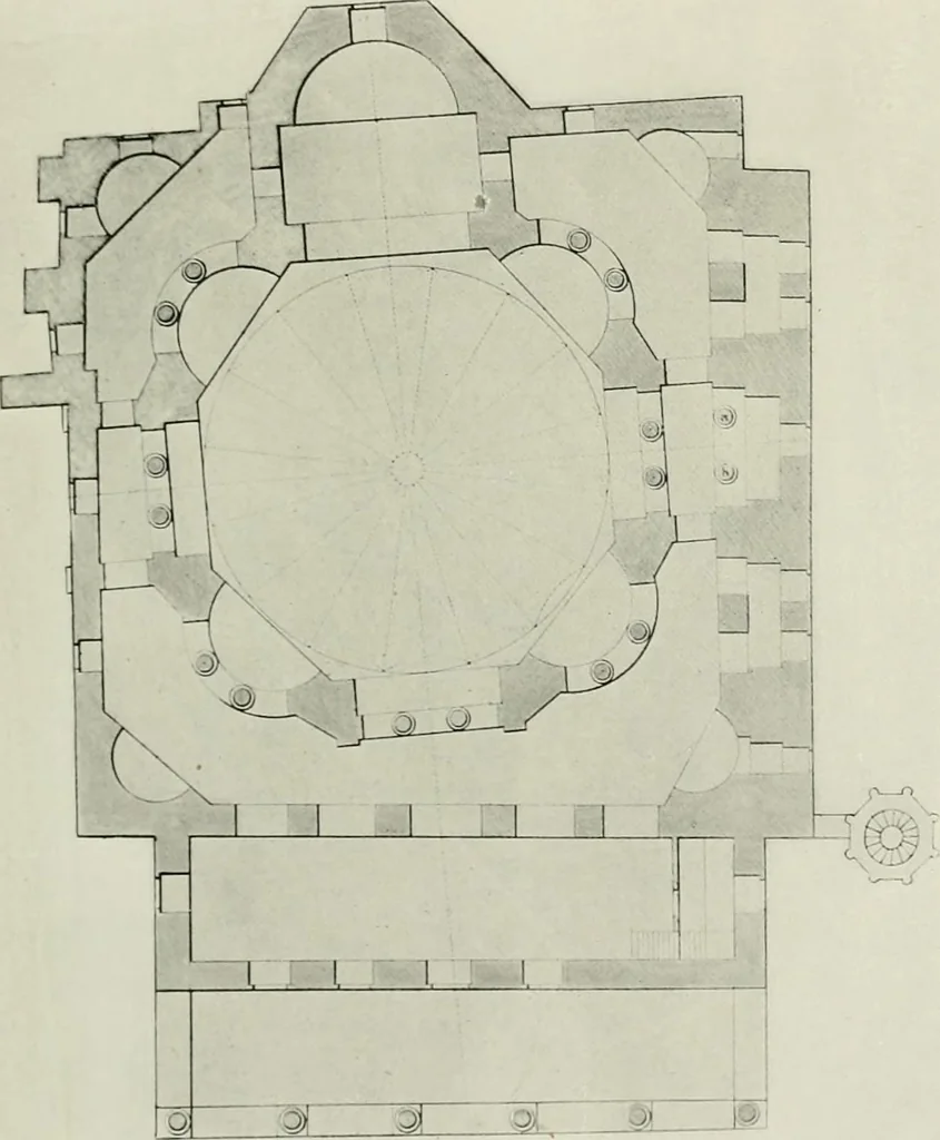 An illustration from Medieval architecture, its origins and development, with lists of monuments and bibliographies, 1912, leaf 238