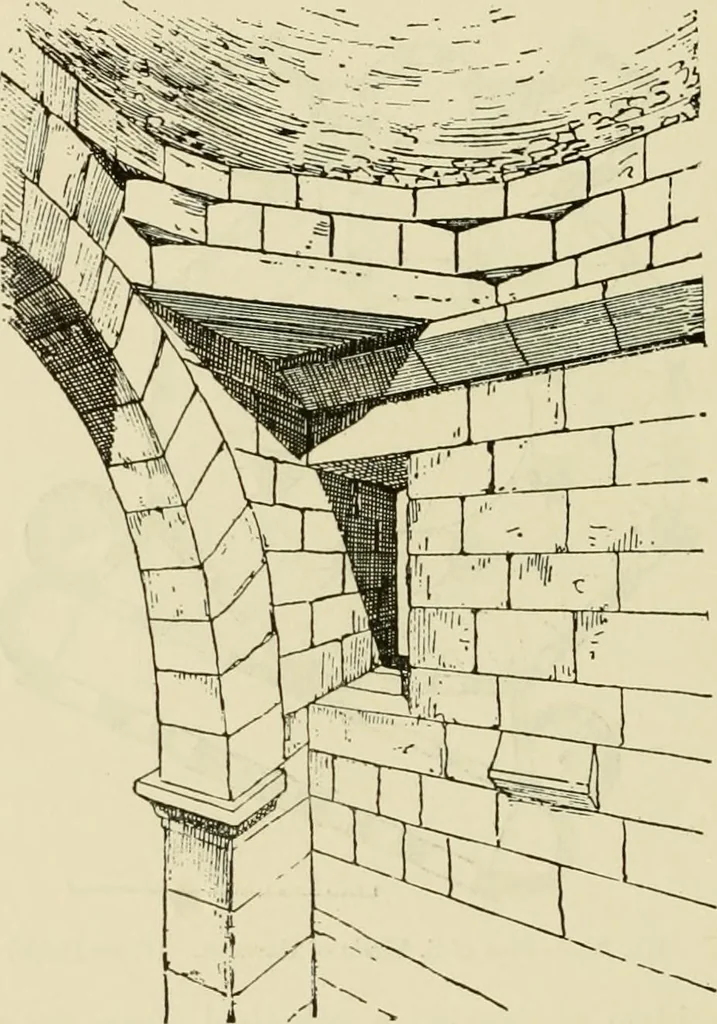 An illustration from Medieval architecture, its origins and development, with lists of monuments and bibliographies, 1912, leaf 241